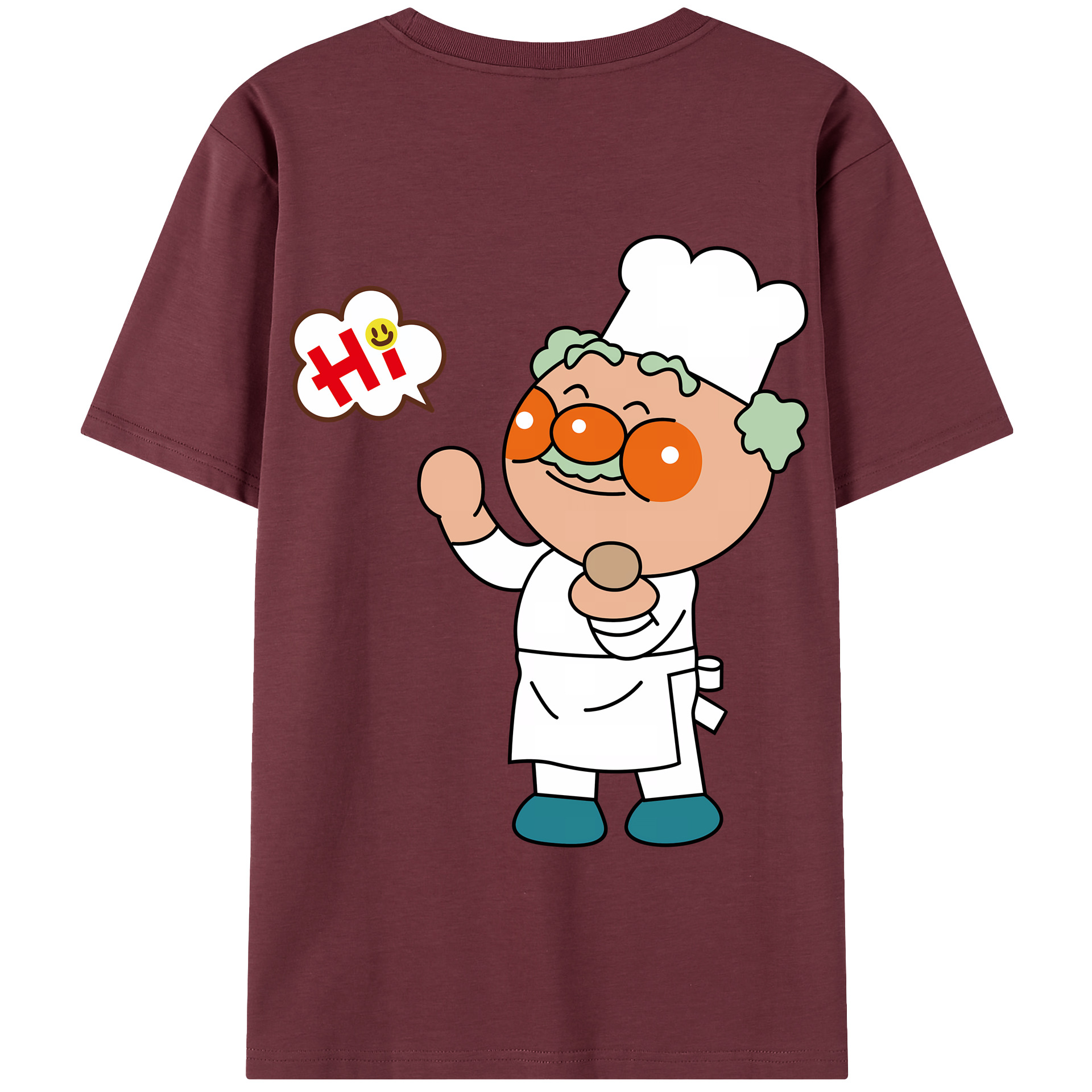 （画像用） アンパンマン Anpanman 綿100％半袖Tシャツ（背面プリント）